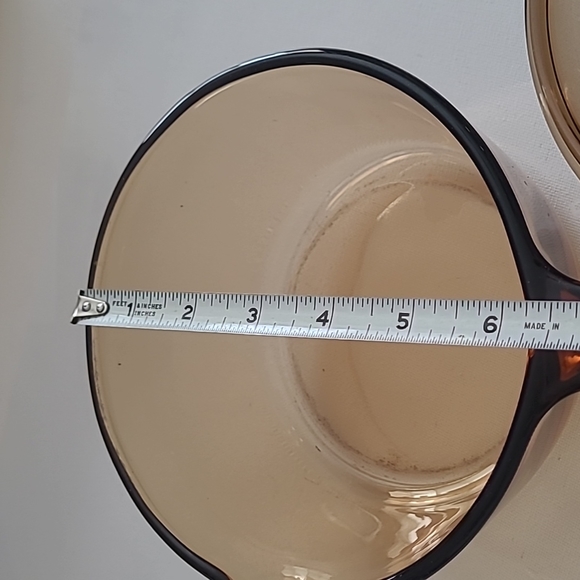 #(1)Corningware vision cookware amber glass pot and ild 1L used USA - Picture 7 of 8